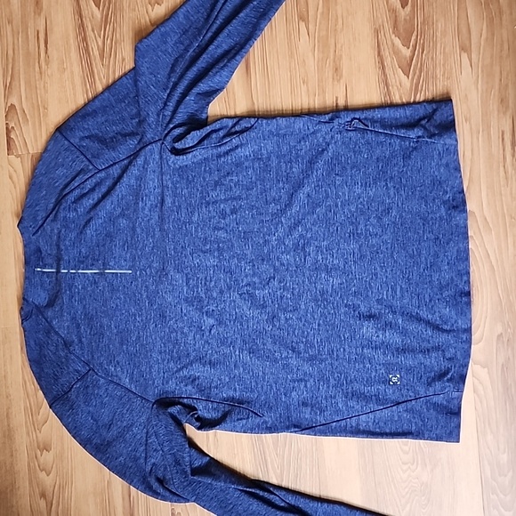 Lululemon Heathered Cerulean Blue Black Rulu Surge Warm Long Sleeve Reflec Shirt - Picture 11 of 15